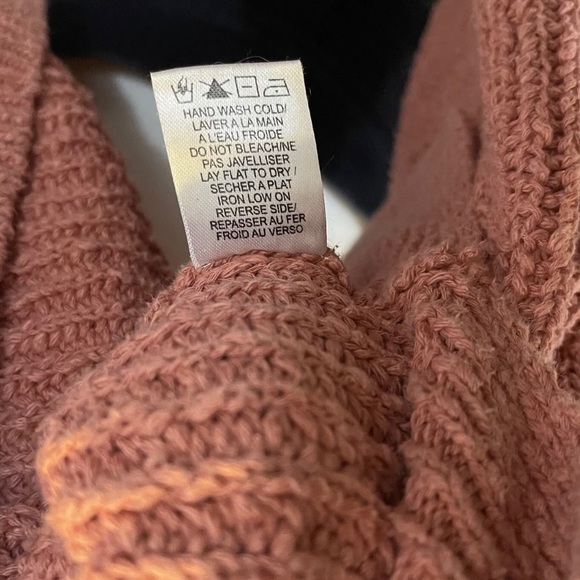 Gentle Fawn Medium Cotton Knit Sweater V Neck Jumper Coral Orange - Picture 5 of 6